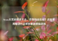 Steam太荒初境进不去、作弊码没反应？这些实用解决方法帮你重返修仙战场