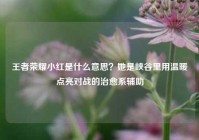 王者荣耀小红是什么意思？她是峡谷里用温暖点亮对战的治愈系辅助