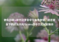 使命召唤16现代战争非中文版本体验，语言壁垒下的战场共鸣与COD16改中文的玩家期待