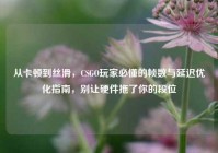 从卡顿到丝滑，CSGO玩家必懂的帧数与延迟优化指南，别让硬件拖了你的段位