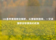 LOL春季赛规则全解析，从赛制到晋级，一文读懂职业联赛核心机制