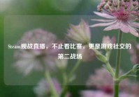 Steam观战直播，不止看比赛，更是游戏社交的第二战场