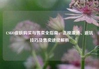 CSGO皮肤购买与售卖全指南，正规渠道、避坑技巧及售卖途径解析