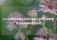 2024-2025赛季英超比分统计最新，争冠三强胶着 黑马搅局保级战白热化