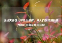 逆战天神强化等级全解析，从入门到精通的战力飙升指南及作用详解