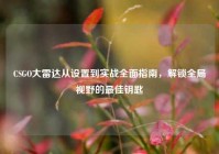 CSGO大雷达从设置到实战全面指南，解锁全局视野的最佳钥匙