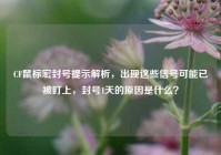 CF鼠标宏封号提示解析，出现这些信号可能已被盯上，封号1天的原因是什么？