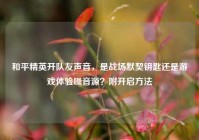 和平精英开队友声音，是战场默契钥匙还是游戏体验噪音源？附开启方法