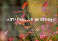 LOL新手入门必知，从0到1的游戏常识指南
