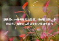 想找回CS:GO账号却处处碰壁，旧邮箱注销、令牌丢失，客服无法验证身份让我痛失账号