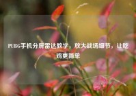 PUBG手机分屏雷达教学，放大战场细节，让吃鸡更简单