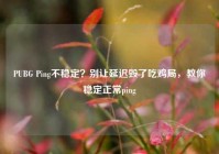 PUBG Ping不稳定？别让延迟毁了吃鸡局，教你稳定正常ping