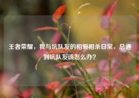 王者荣耀，我与坑队友的相爱相杀日常，总遇到坑队友该怎么办？