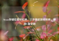 Steam存储位置轻松换，三步搞定游戏转移，释放C盘空间
