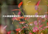 PUBG画面模糊别慌！一文解析原因与解决办法