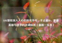 LOL那些深入人心的称号外号，不止是ID，更是英雄与选手的灵魂标签（最新一览表）