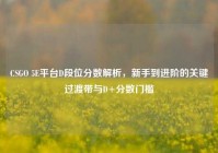 CSGO 5E平台D段位分数解析，新手到进阶的关键过渡带与D+分数门槛