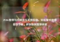 PUBG暂停与切换音乐实用指南，轻松掌控游戏音效节奏，教你如何暂停听歌