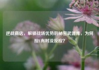 逆战商店，解锁战场优势的秘密武器库，为何按E有时没反应？