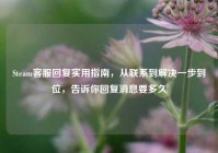 Steam客服回复实用指南，从联系到解决一步到位，告诉你回复消息要多久