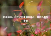 和平精英，刻在记忆里的游戏名，藏着热血与青春
