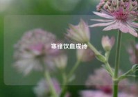寒锋饮血成诗