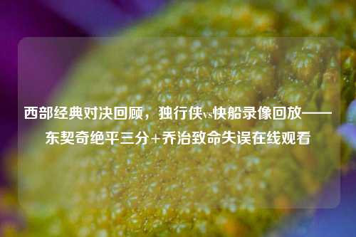 西部经典对决回顾，独行侠vs快船录像回放——东契奇绝平三分+乔治致命失误在线观看