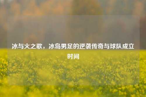 冰与火之歌，冰岛男足的逆袭传奇与球队成立时间