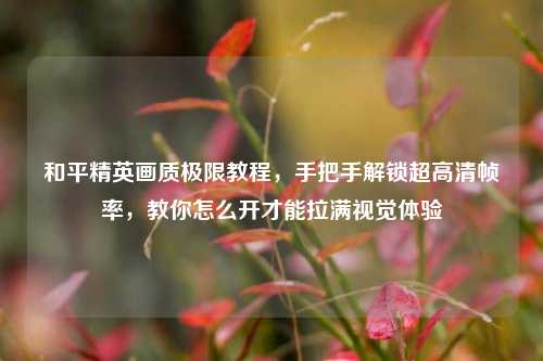 和平精英画质极限教程，手把手解锁超高清帧率，教你怎么开才能拉满视觉体验