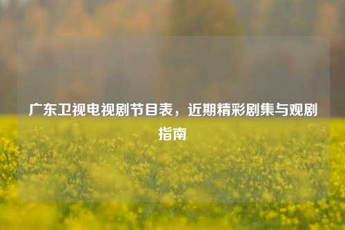 广东卫视电视剧节目表,近期精彩剧集与观剧指南