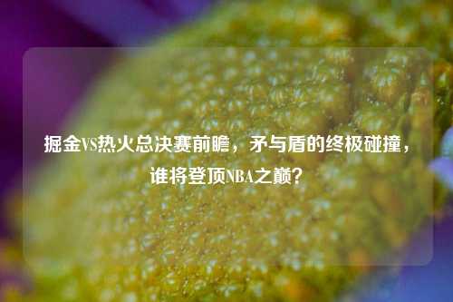 掘金VS热火总决赛前瞻，矛与盾的终极碰撞，谁将登顶NBA之巅？