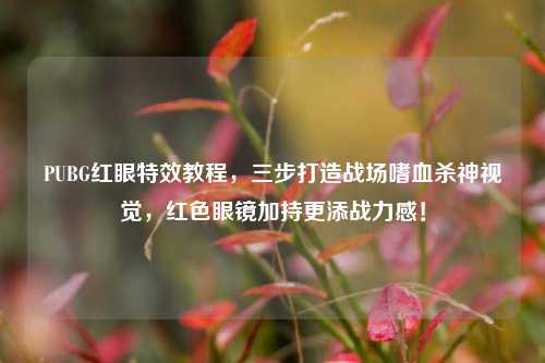 PUBG红眼特效教程，三步打造战场嗜血杀神视觉，红色眼镜加持更添战力感！