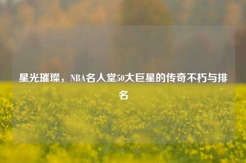 星光璀璨，NBA名人堂50大巨星的传奇不朽与排名