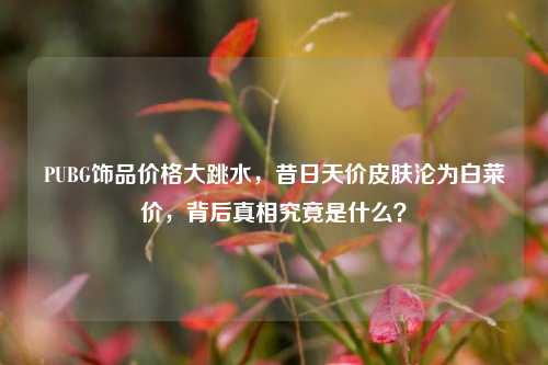 PUBG饰品价格大跳水，昔日天价皮肤沦为白菜价，背后真相究竟是什么？