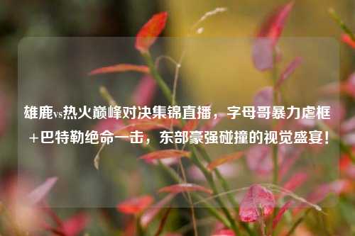 雄鹿vs热火巅峰对决集锦直播，字母哥暴力虐框+巴特勒绝命一击，东部豪强碰撞的视觉盛宴！