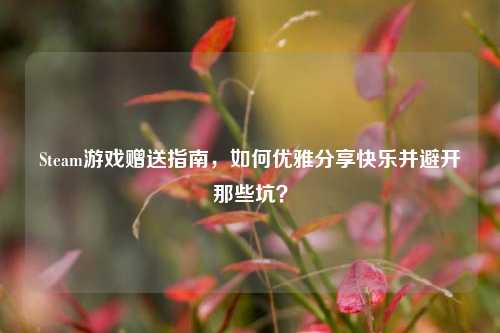 Steam游戏赠送指南，如何优雅分享快乐并避开那些坑？