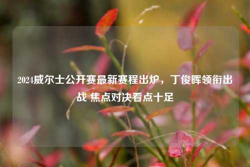 2024威尔士公开赛最新赛程出炉，丁俊晖领衔出战 焦点对决看点十足