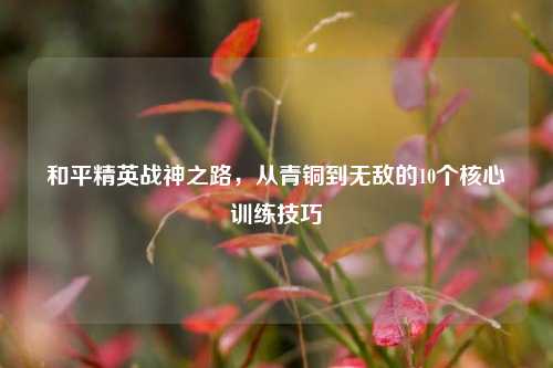 和平精英战神之路，从青铜到无敌的10个核心训练技巧