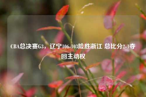 CBA总决赛G3，辽宁106-103险胜浙江 总比分2-1夺回主动权