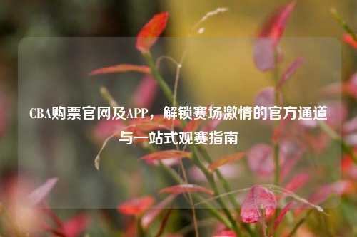 CBA购票官网及APP，解锁赛场激情的官方通道与一站式观赛指南
