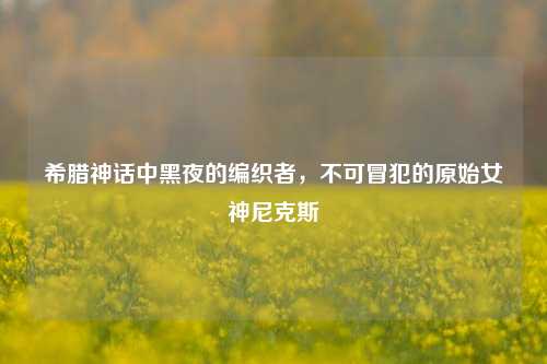 希腊神话中黑夜的编织者，不可冒犯的原始女神尼克斯