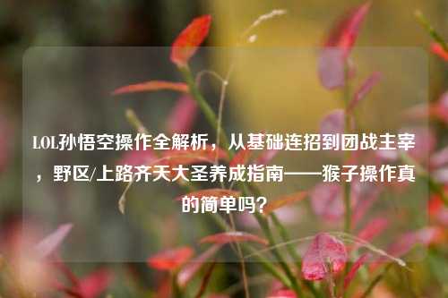 LOL孙悟空操作全解析，从基础连招到团战主宰，野区/上路齐天大圣养成指南——猴子操作真的简单吗？