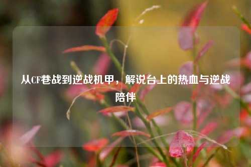 从CF巷战到逆战机甲，解说台上的热血与逆战陪伴