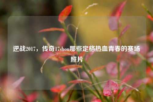 逆战2017，传奇17shou那些定格热血青春的赛场照片