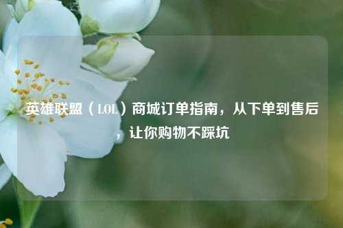 英雄联盟（LOL）商城订单指南，从下单到售后，让你购物不踩坑
