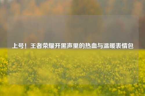 上号！王者荣耀开黑声里的热血与温暖表情包