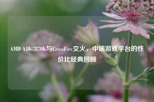 AMD A10-7870K与CrossFire交火，中端游戏平台的性价比经典回顾
