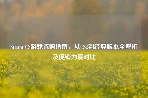 Steam CS游戏选购指南，从CS2到经典版本全解析及促销力度对比