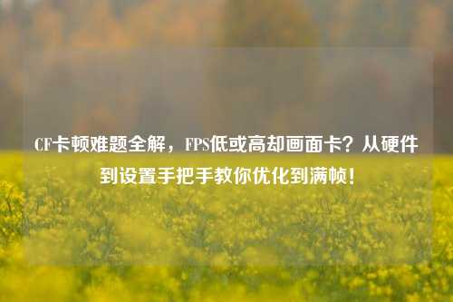 CF卡顿难题全解，FPS低或高却画面卡？从硬件到设置手把手教你优化到满帧！