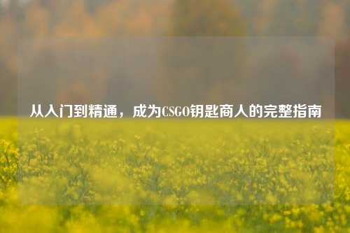 从入门到精通，成为CSGO钥匙商人的完整指南